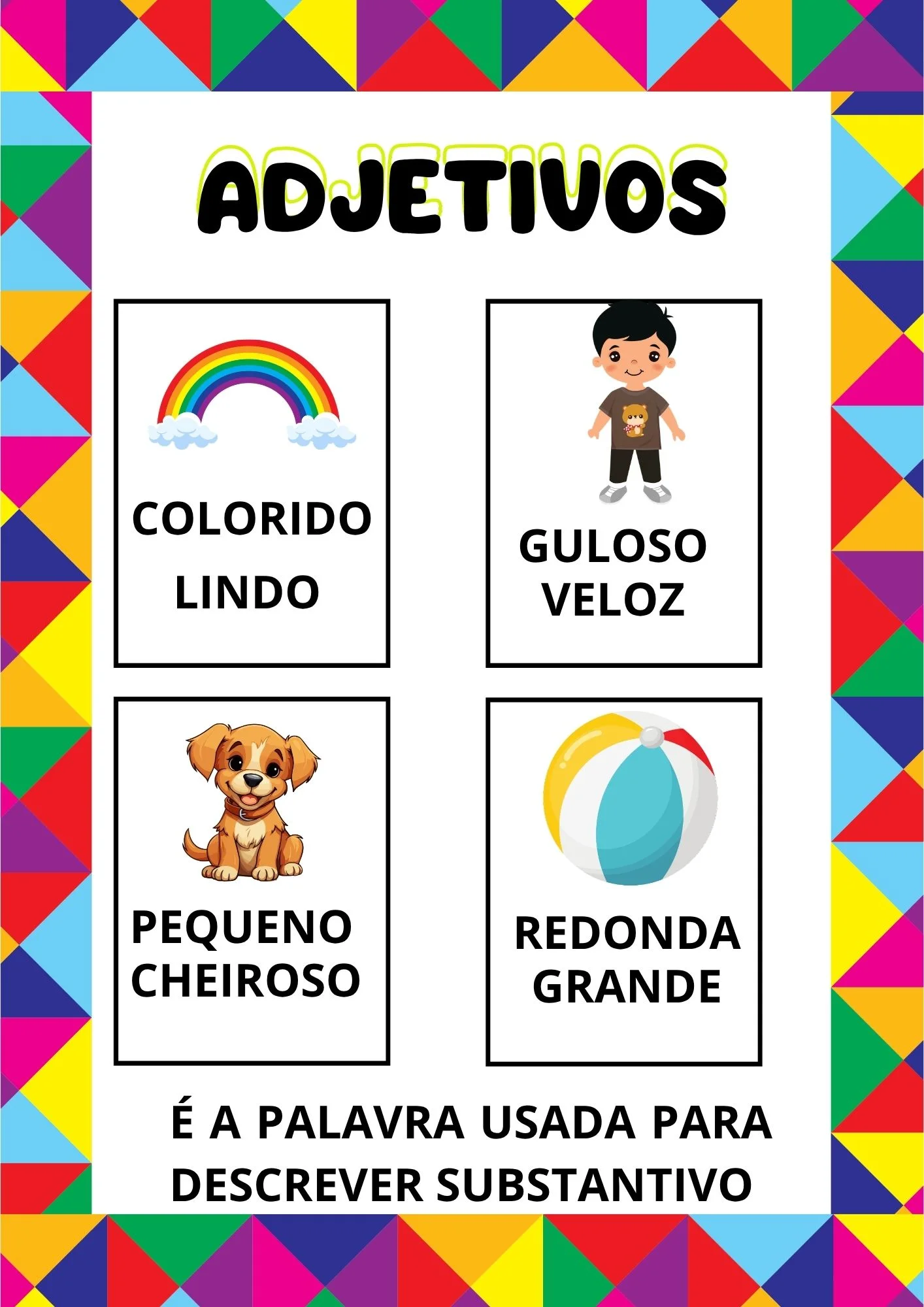 Adjetivo: Atividades para Identificar e Classificar Adjetivos — capa do material