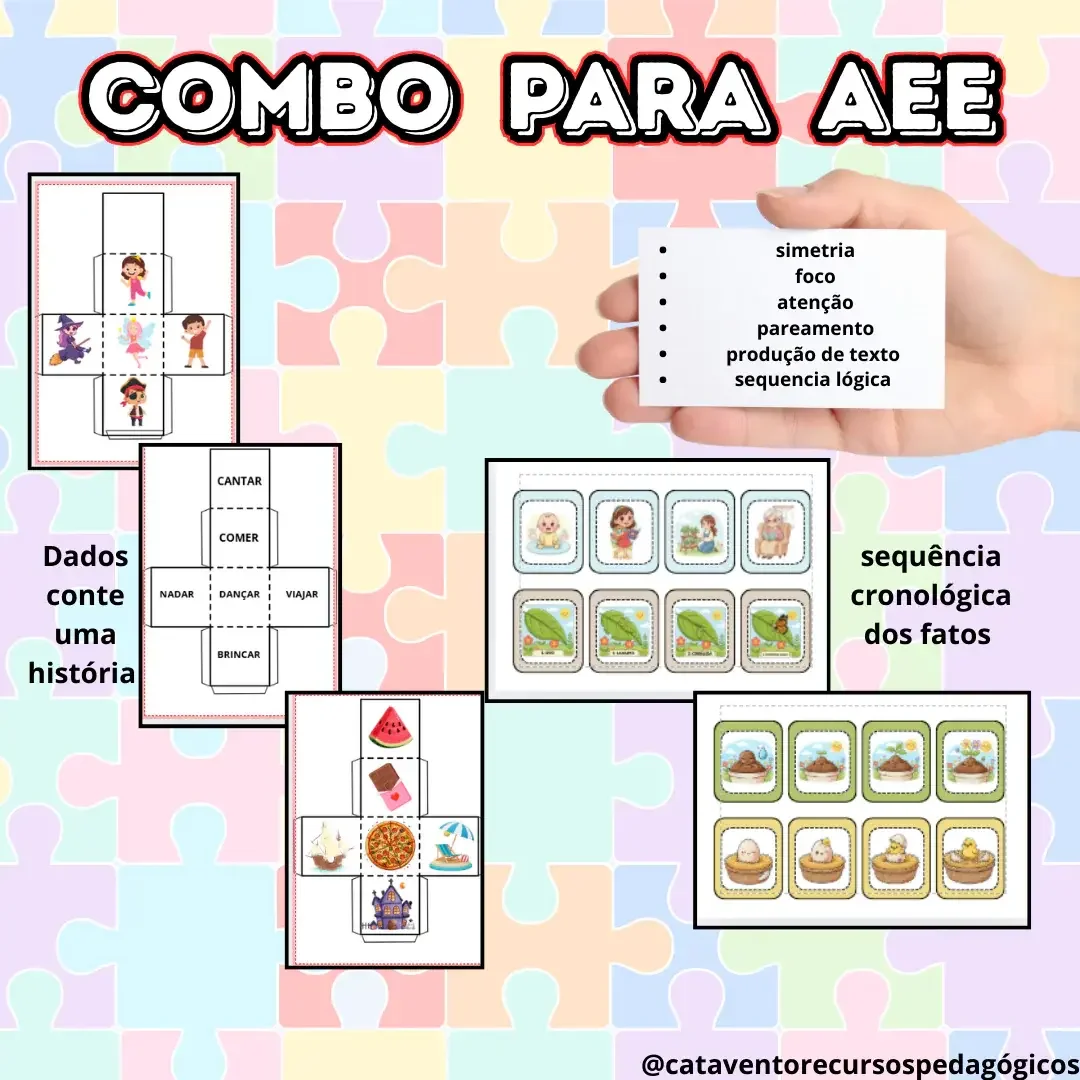 AEE combo atividades pedagógicas adaptadas — amostra 2: Super Combo AEE – Transforme o Atendimento Educacional…