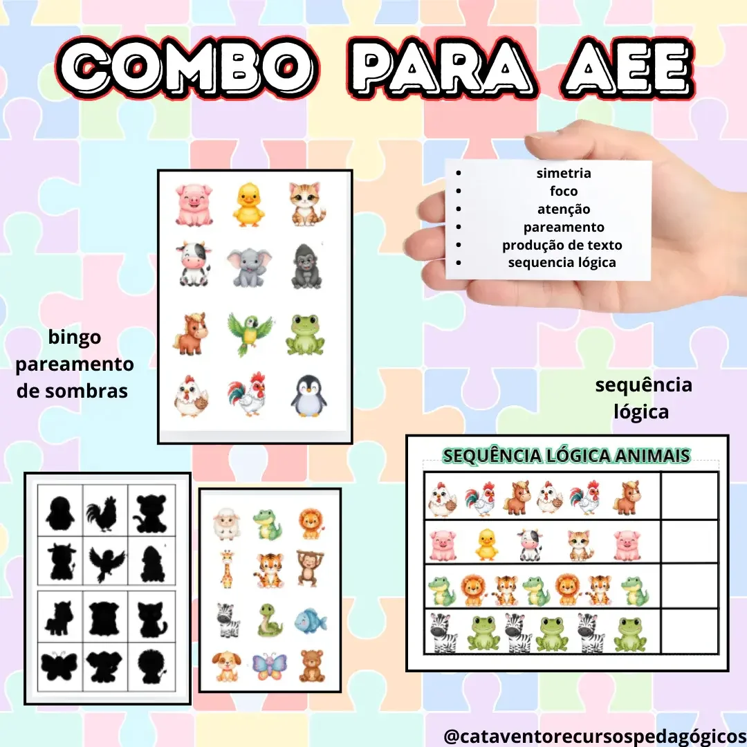 AEE combo atividades pedagógicas adaptadas — amostra 3: Super Combo AEE – Transforme o Atendimento Educacional…