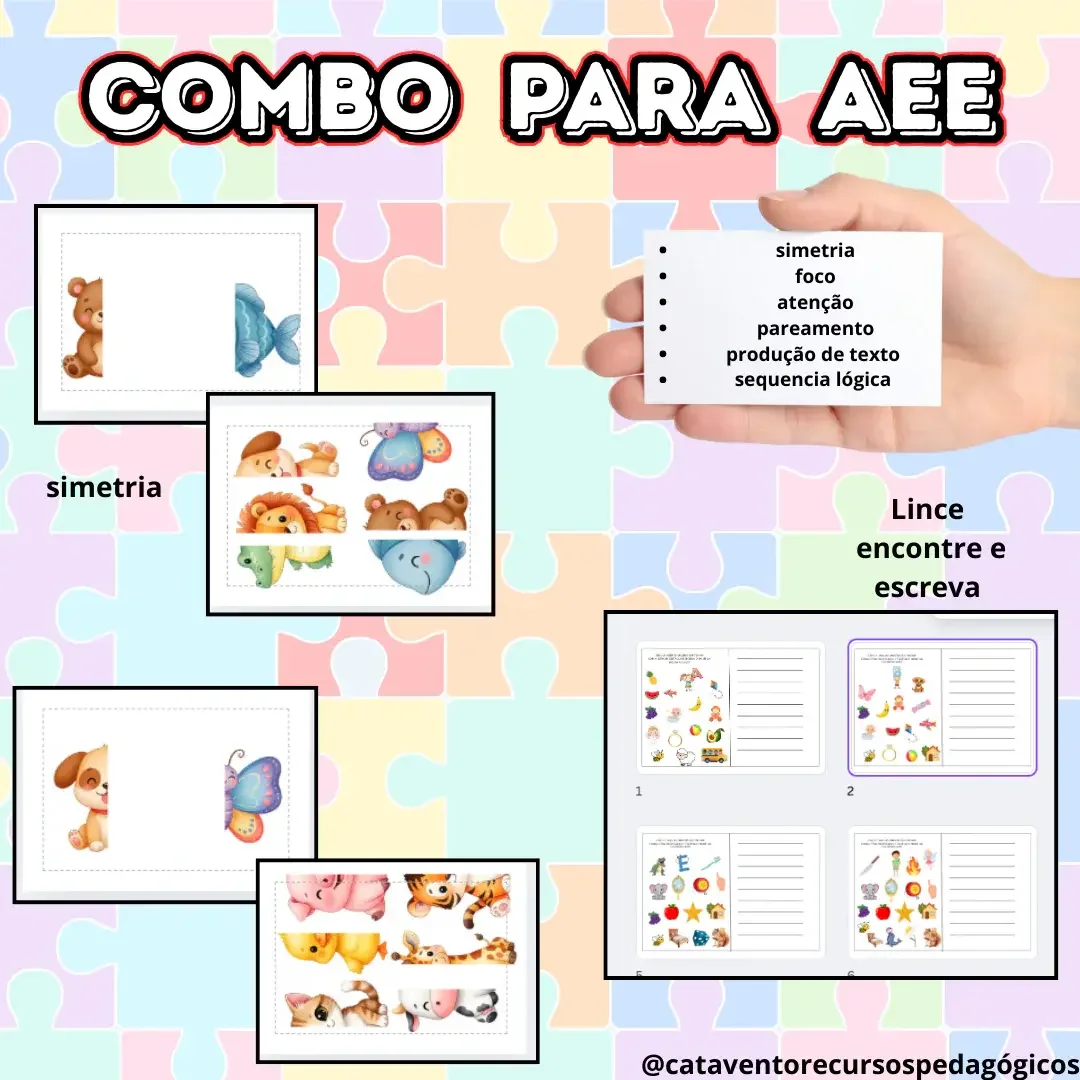 AEE combo atividades pedagógicas adaptadas — amostra 4: Super Combo AEE – Transforme o Atendimento Educacional…