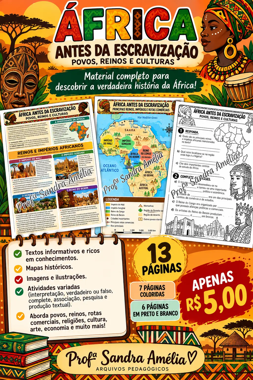 África: Antes da Escravização – PDF para Imprimir | 9º ano — História para Fundamental II (6º–9º): “África antes da…