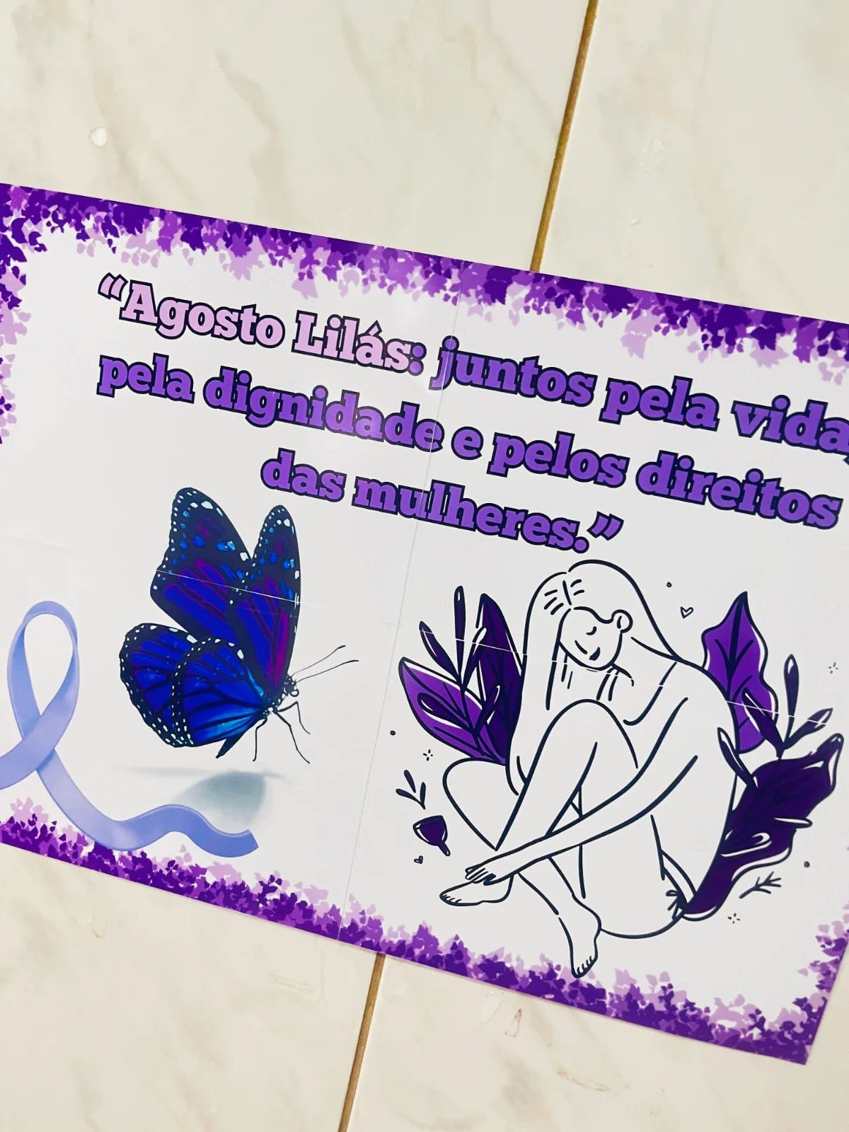 💜 AGOSTO LILÁS – Atividades para Imprimir — amostra 2: Promova a conscientização, o respeito e o combate à violência…