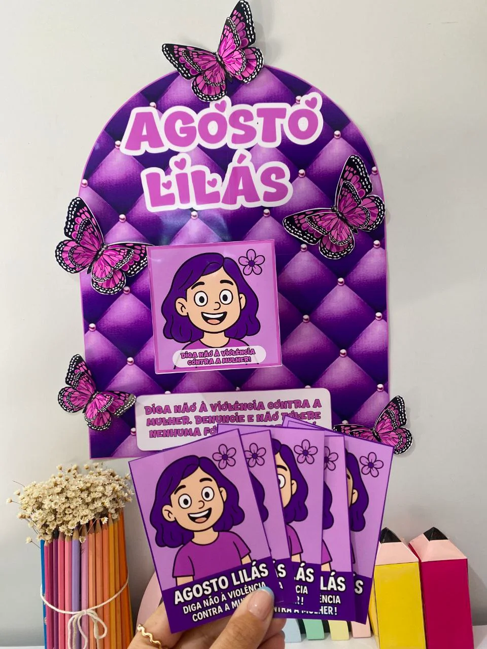 Agosto Lilás para Imprimir | Painel e Kit de Conscientização — capa do material