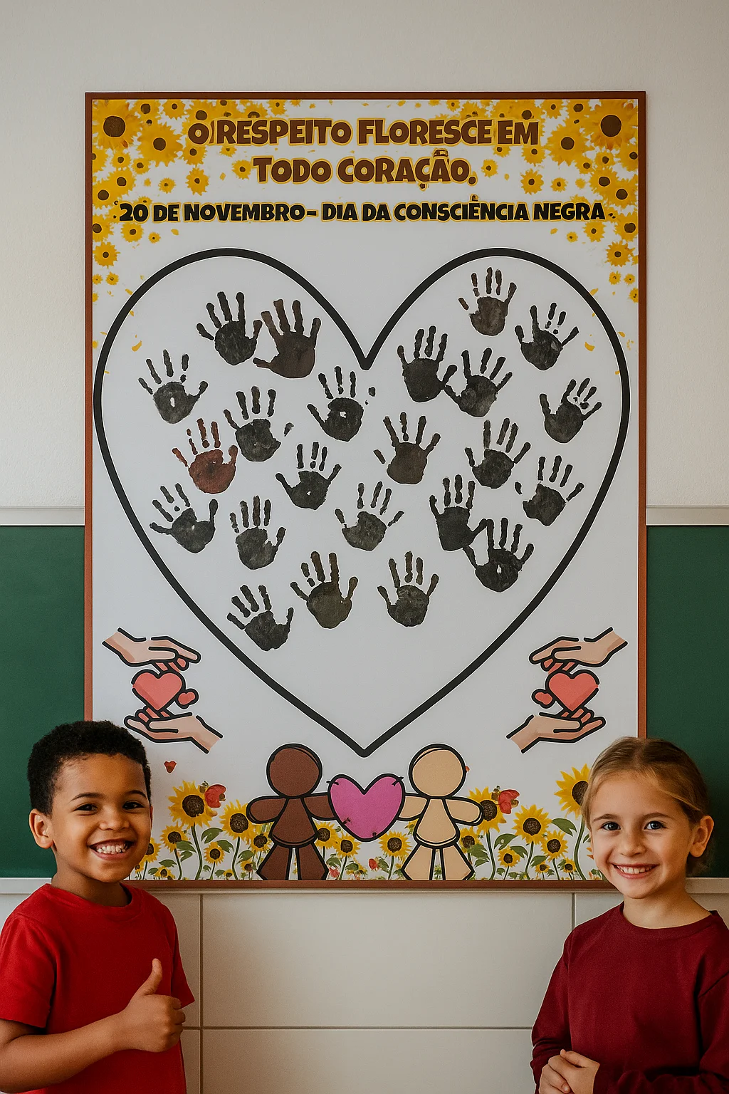 ainel Interativo – O Respeito Floresce em Todo Coração — amostra 1: Celebre o Dia da Consciência Negra com um painel cheio…