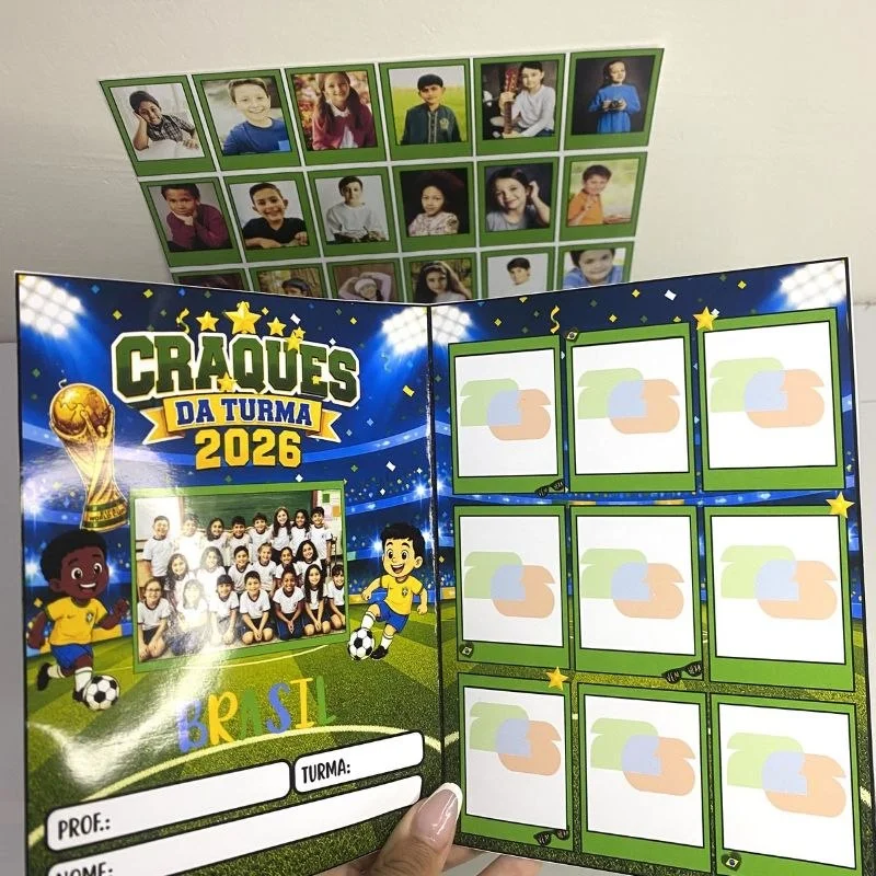Álbum de Figurinhas Craques da Turma 2026 | Copa do Mundo para Escola — amostra 2: ⚽📚 Álbum de Figurinhas “Craques da…
