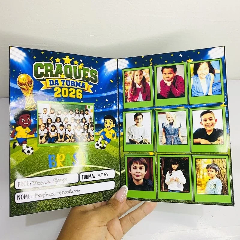 Álbum de Figurinhas Craques da Turma 2026 | Copa do Mundo para Escola — amostra 3: ⚽📚 Álbum de Figurinhas “Craques da…