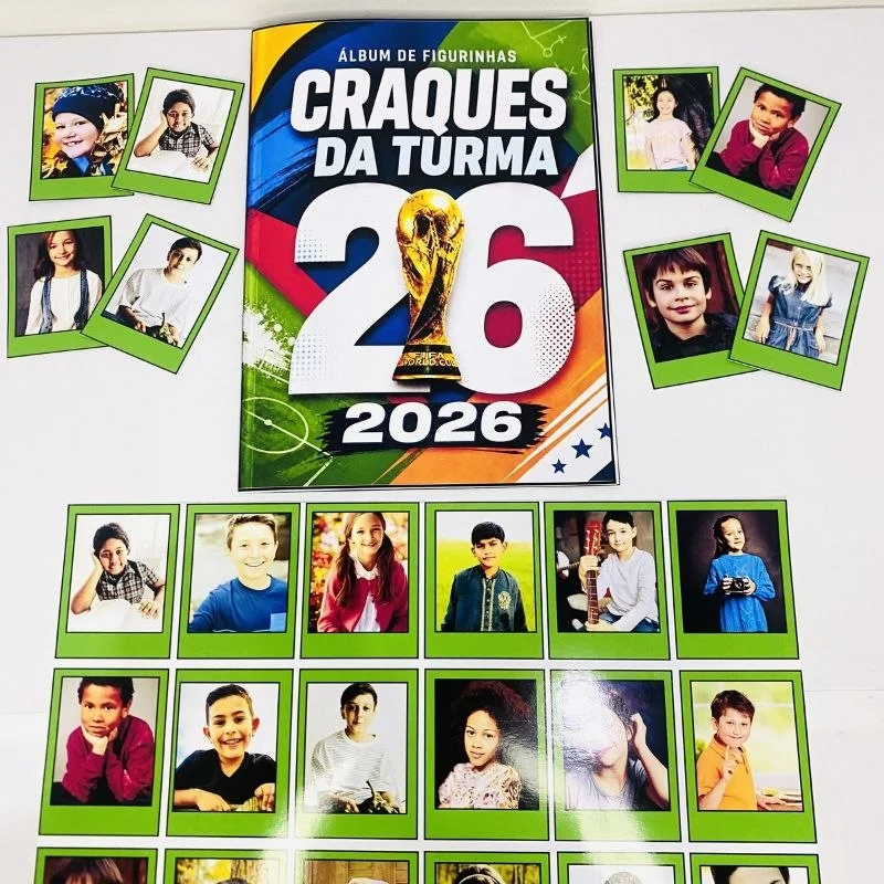 Álbum de Figurinhas Craques da Turma 2026 | Copa do Mundo para Escola — capa do material