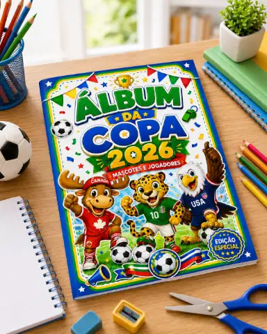 Álbum de Figurinhas da Copa do Mundo 2026 — capa do material