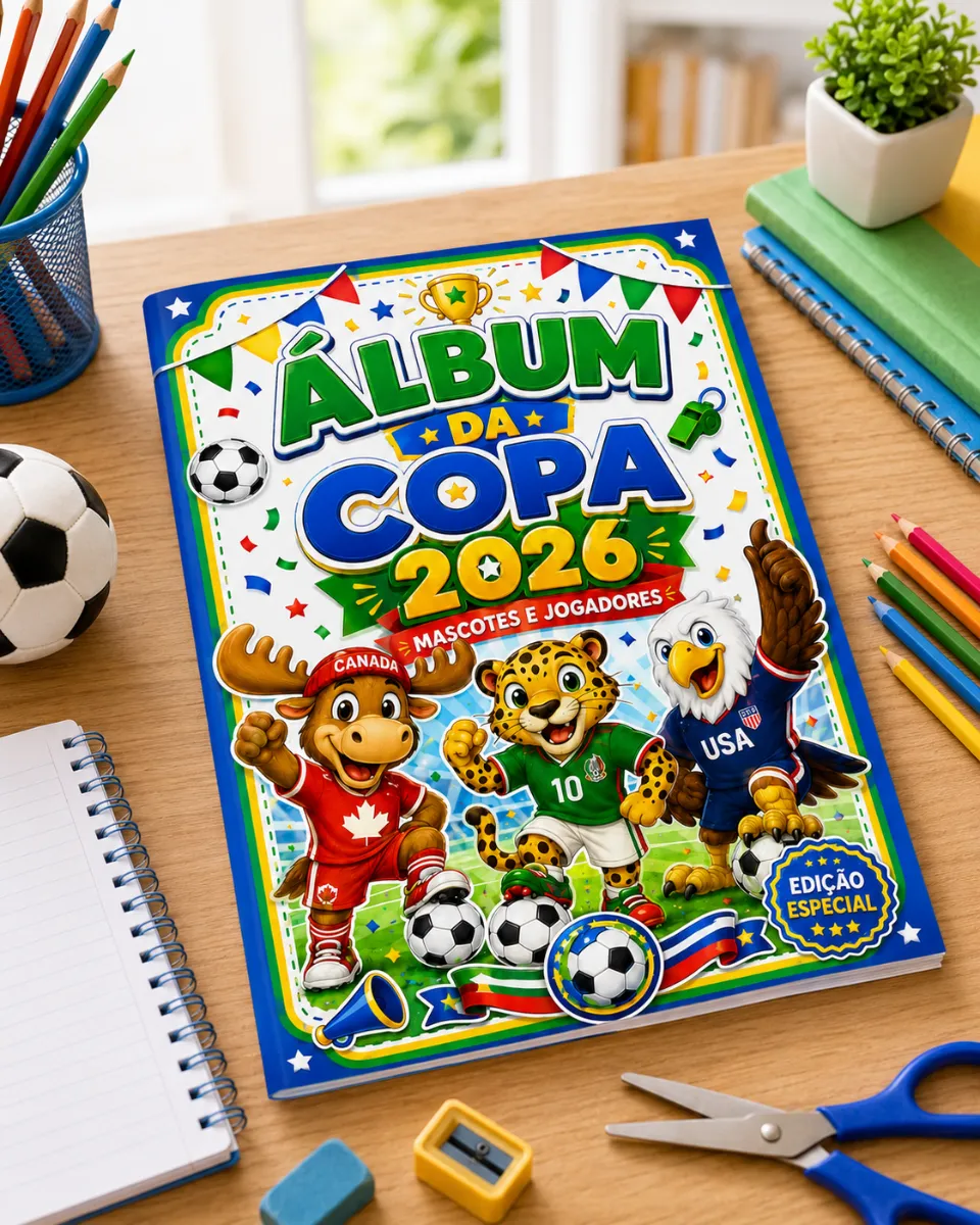 Álbum de Figurinhas da Copa do Mundo 2026 — Outros para Educação Infantil: Álbum de Figurinhas voltado para a Educação…