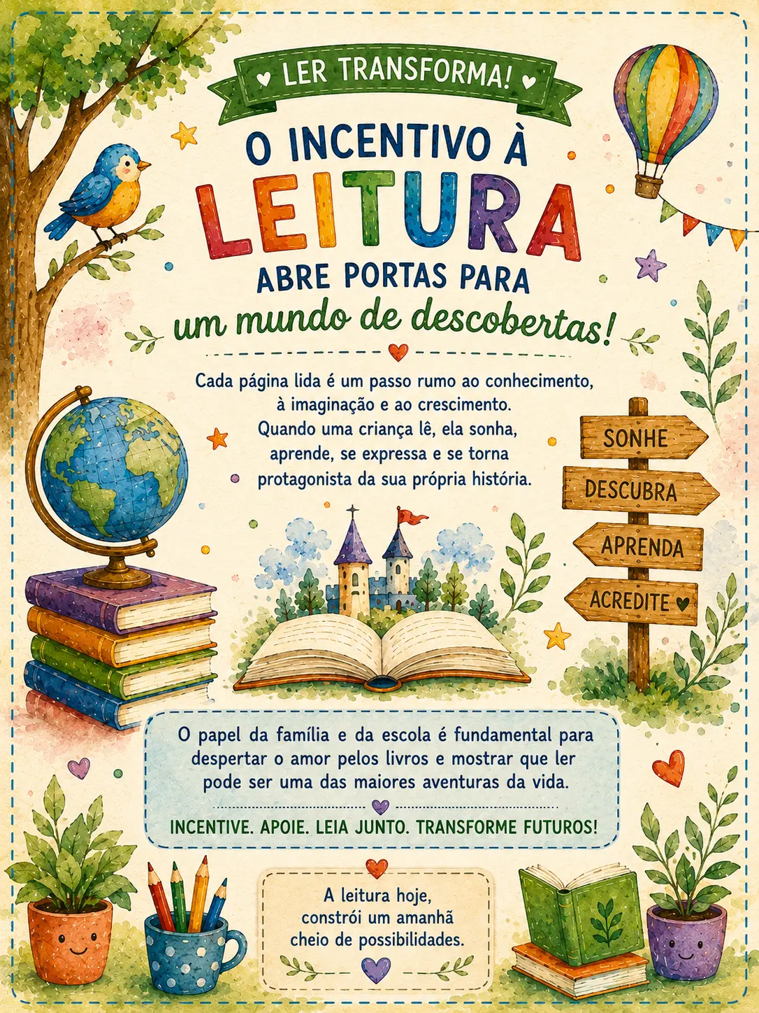 Álbum de Figurinhas da leitura 4 a 9 anos.pdf — amostra 1: Cada vez que uma leitura for concluída, a criança ganha a…