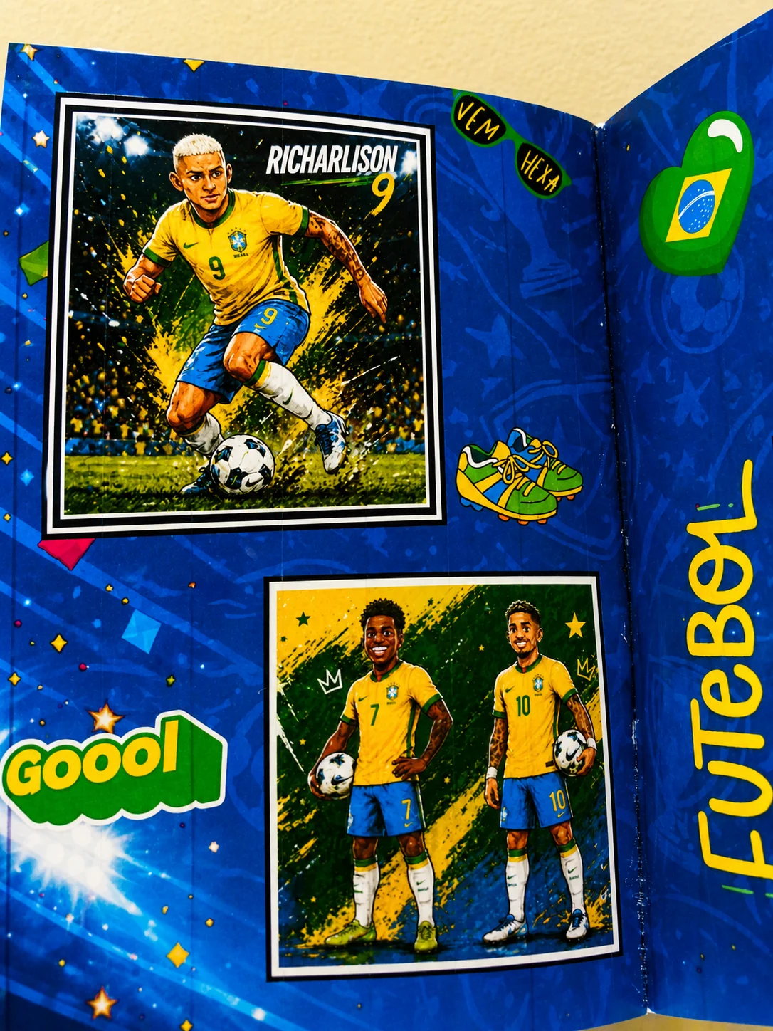 Álbum de figurinhas - Seleção Brasileira! Copa do Mundo 🇧🇷 — amostra 3: Chegou o Álbum da Seleção Brasileira
