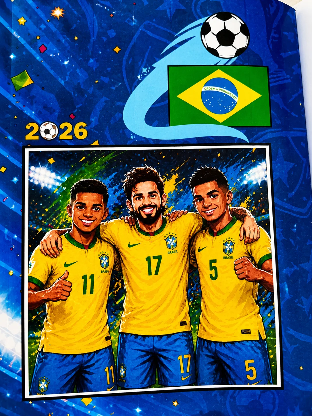 Álbum de figurinhas - Seleção Brasileira! Copa do Mundo 🇧🇷 — amostra 4: Chegou o Álbum da Seleção Brasileira