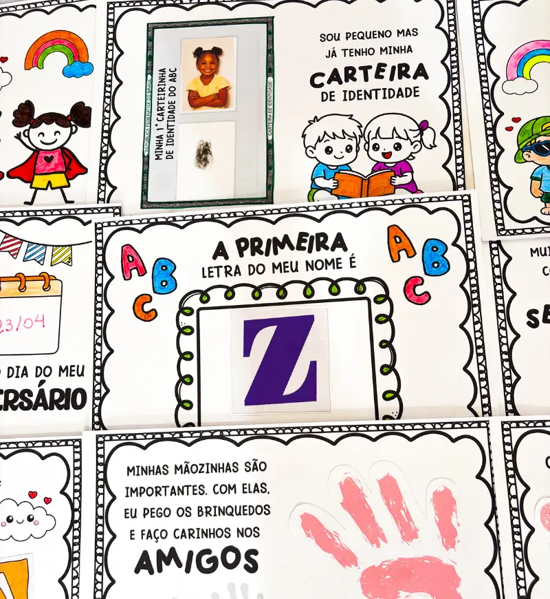 Álbum de Identidade para Educação Infantil em PDF — amostra 5: Acolha as crianças com um álbum de identidade em PDF para…