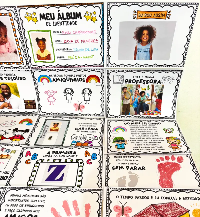 Álbum de Identidade para Educação Infantil em PDF — capa do material