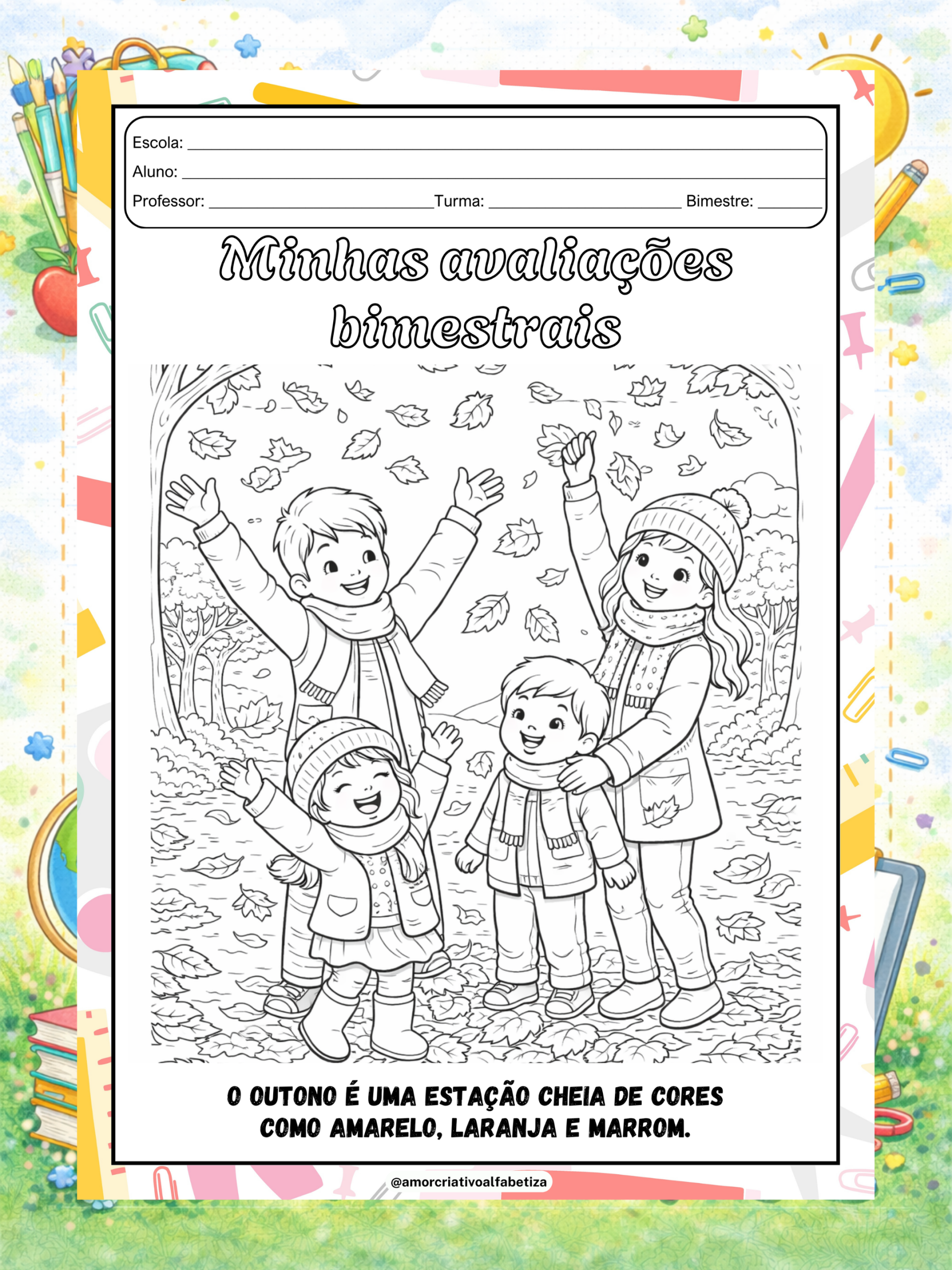 Alças e capas para avaliações – Tema outono – PDF para Imprimir — amostra 2: 🎯 Benefícios pedagógicos e práticos: Alças e capas para avaliações – Tema outono – PDF para Imprimir — amostra 2: 🎯 Benefícios pedagógicos e práticos:
