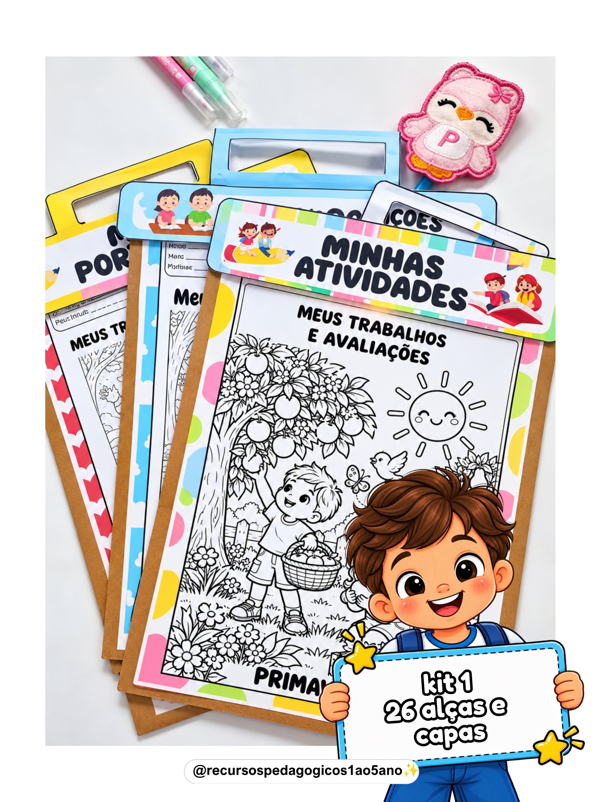 Alças e capas para avaliações – Tema primavera – PDF para Imprimir | Anos Iniciais — amostra 2: 🎯 Benefícios pedagógicos e…