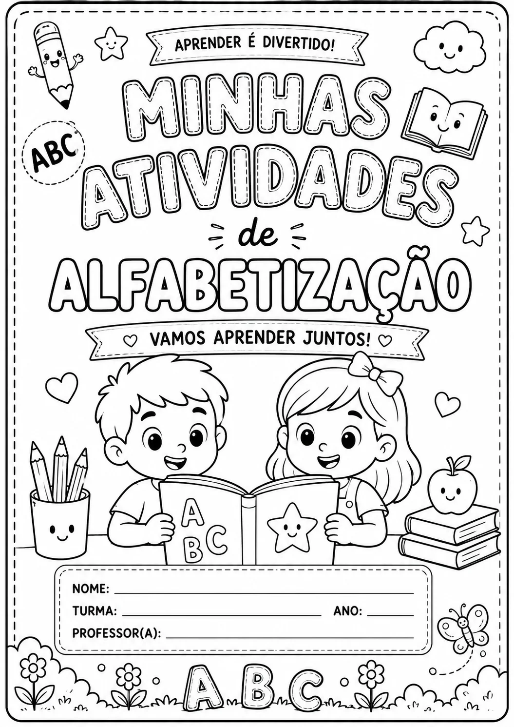 Alfabetização-Atividades de Leitura, Escrita e Consciência Fonológica — capa do material