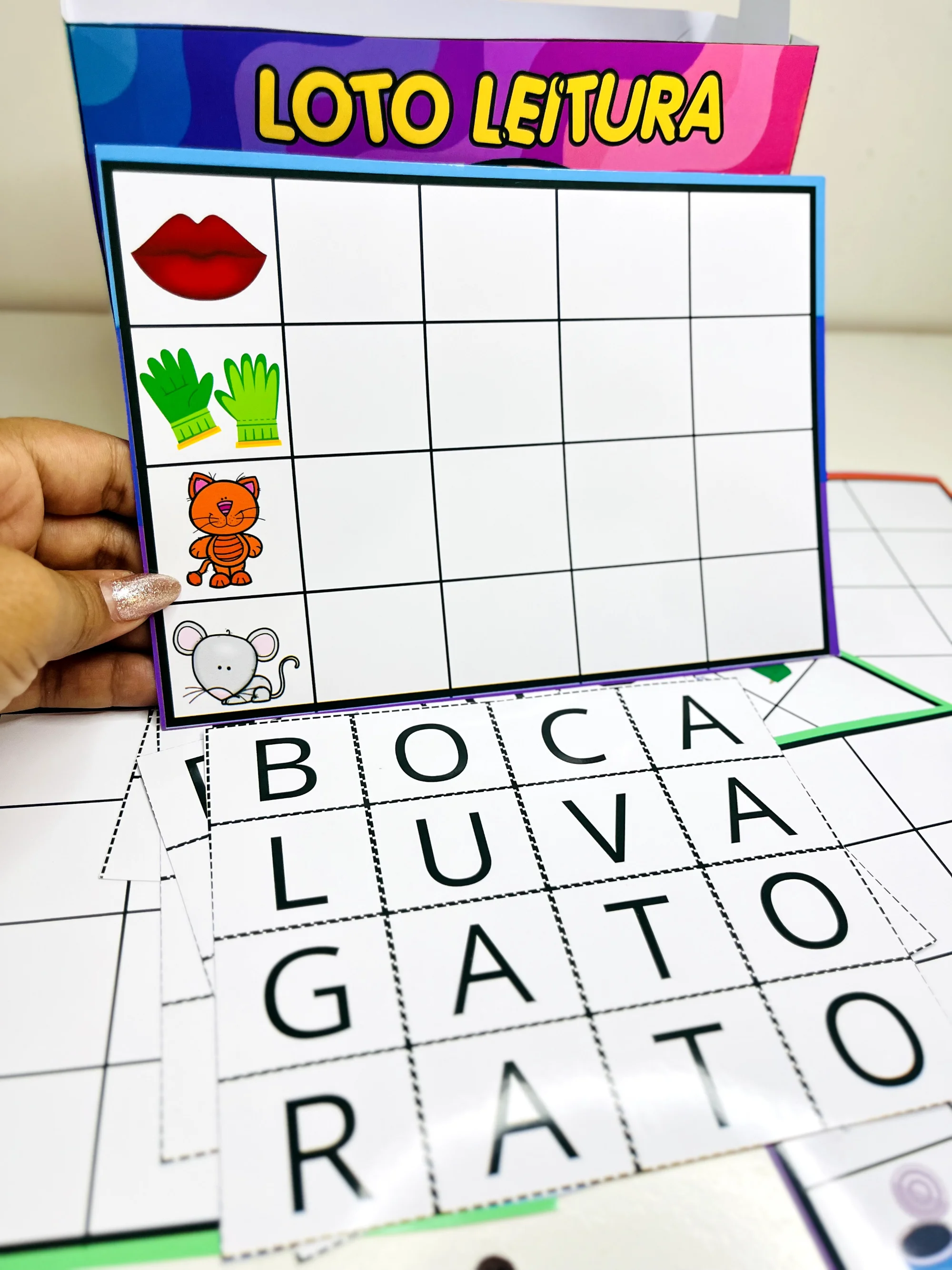 ALFABETIZAÇÃO – LOTO LEITURA | PALAVRAS DISSÍLABAS 🎯✨ — amostra 4: A Loto Leitura – Palavras Dissílabas é um recurso…