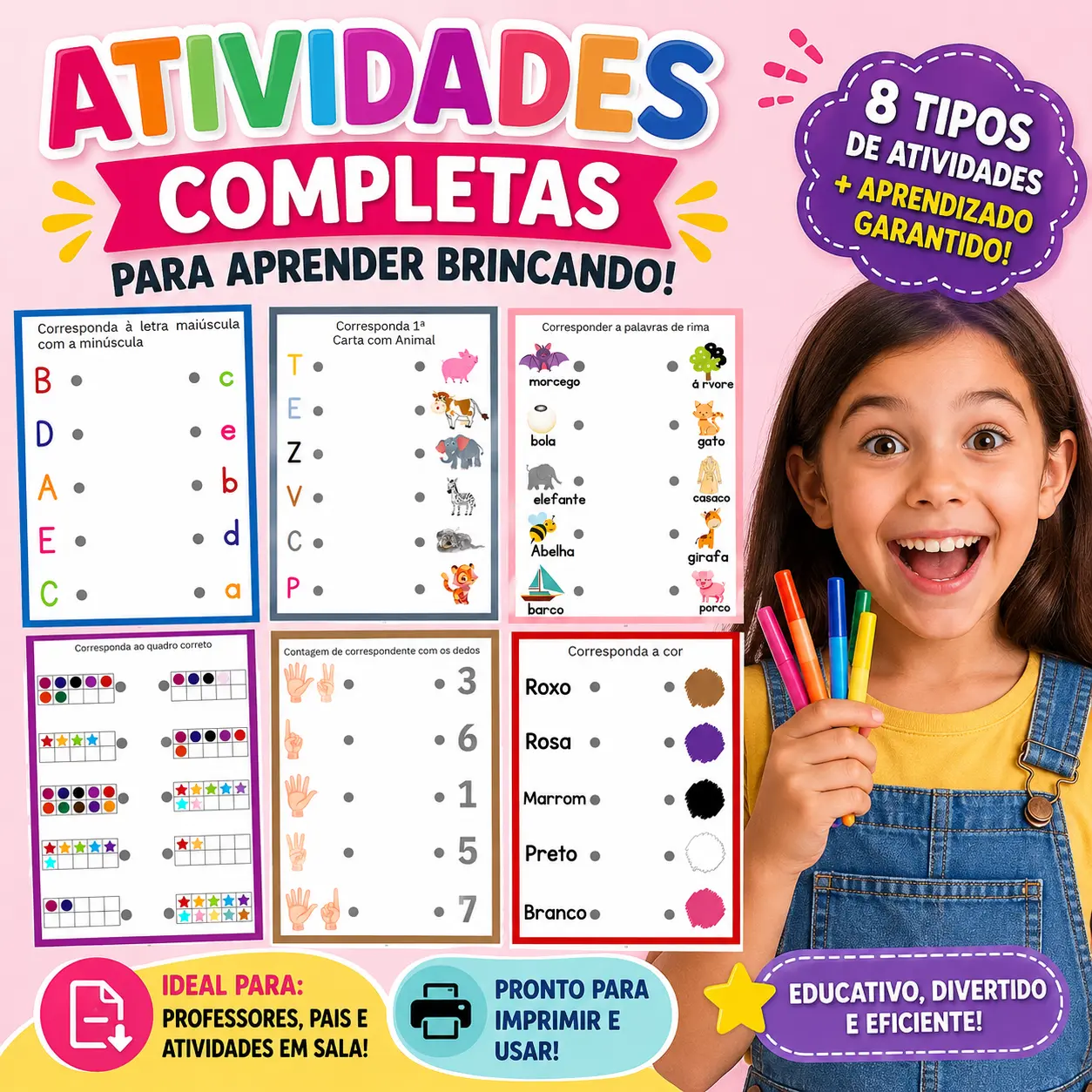 ALFABETIZAÇÃO RIMA E CONTAGENS - ALFABETIZAÇÃO INICIAL — capa do material