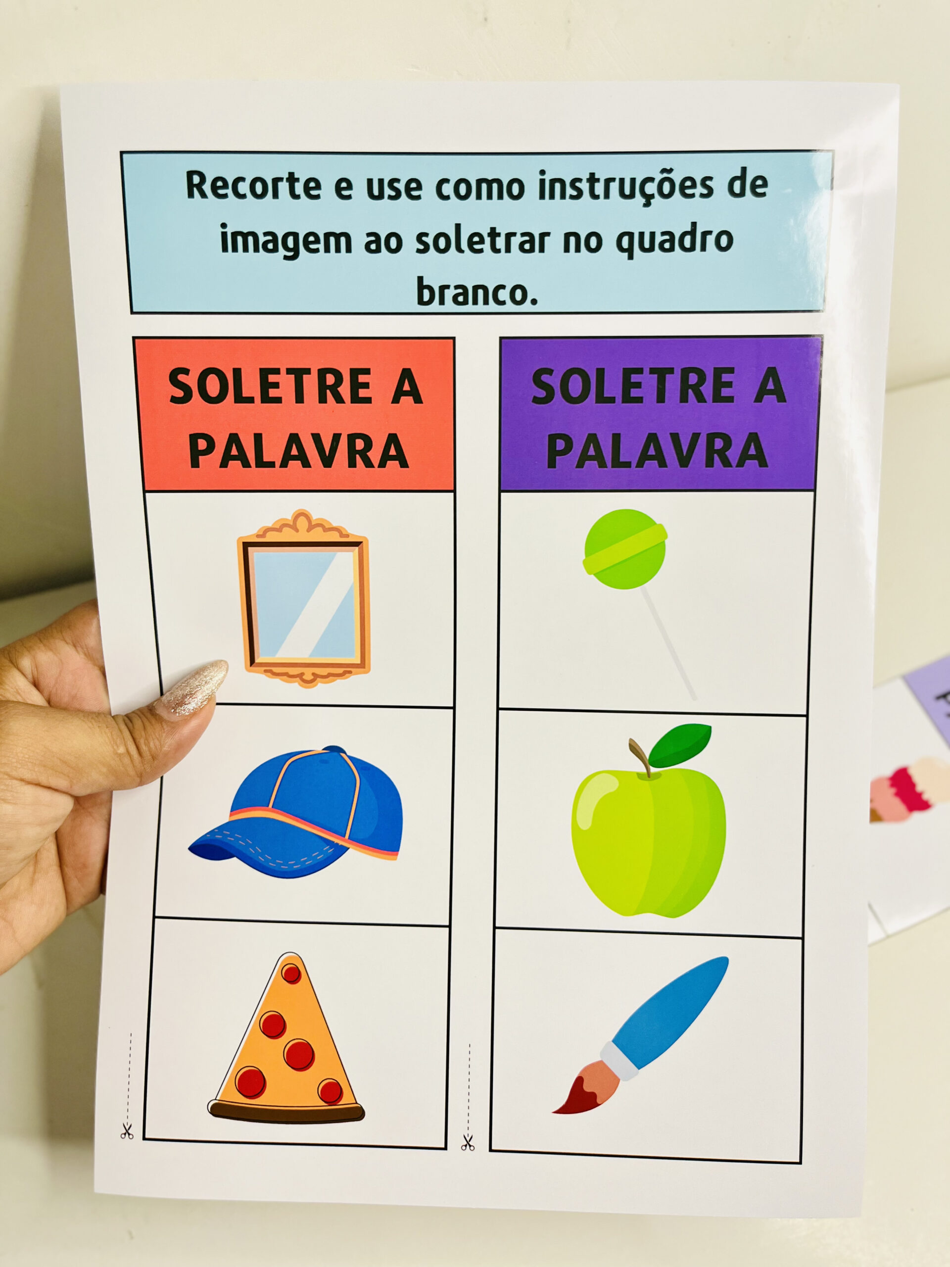 Alfabetizando: soletre a palavra+ imagem | Alfabetização — amostra 1: O que vem no material