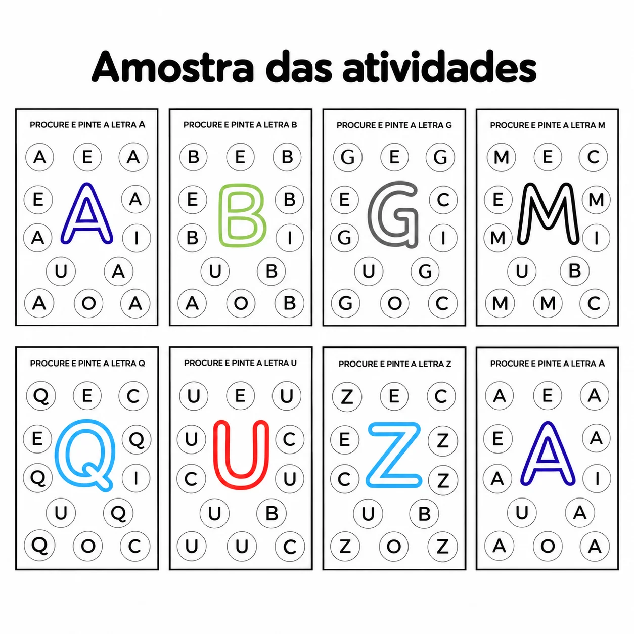 Atividades de Alfabetização para Autistas – Alfabeto A a Z em PDF — amostra 4: Material em PDF com 26 atividades de… Atividades de Alfabetização para Autistas – Alfabeto A a Z em PDF — amostra 4: Material em PDF com 26 atividades de…