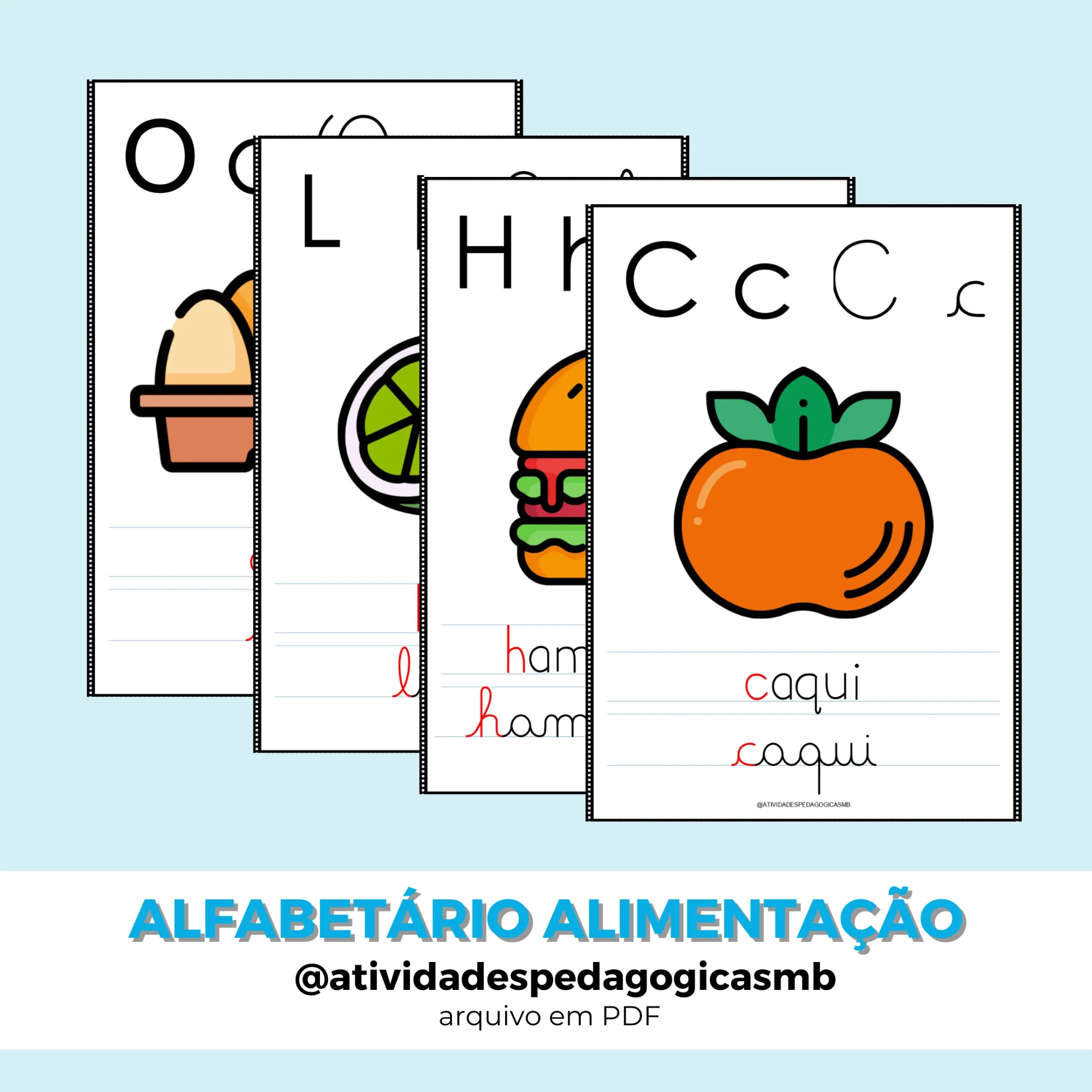 Alfabeto/ Alfabetário da Alimentação (PDF) — capa do material