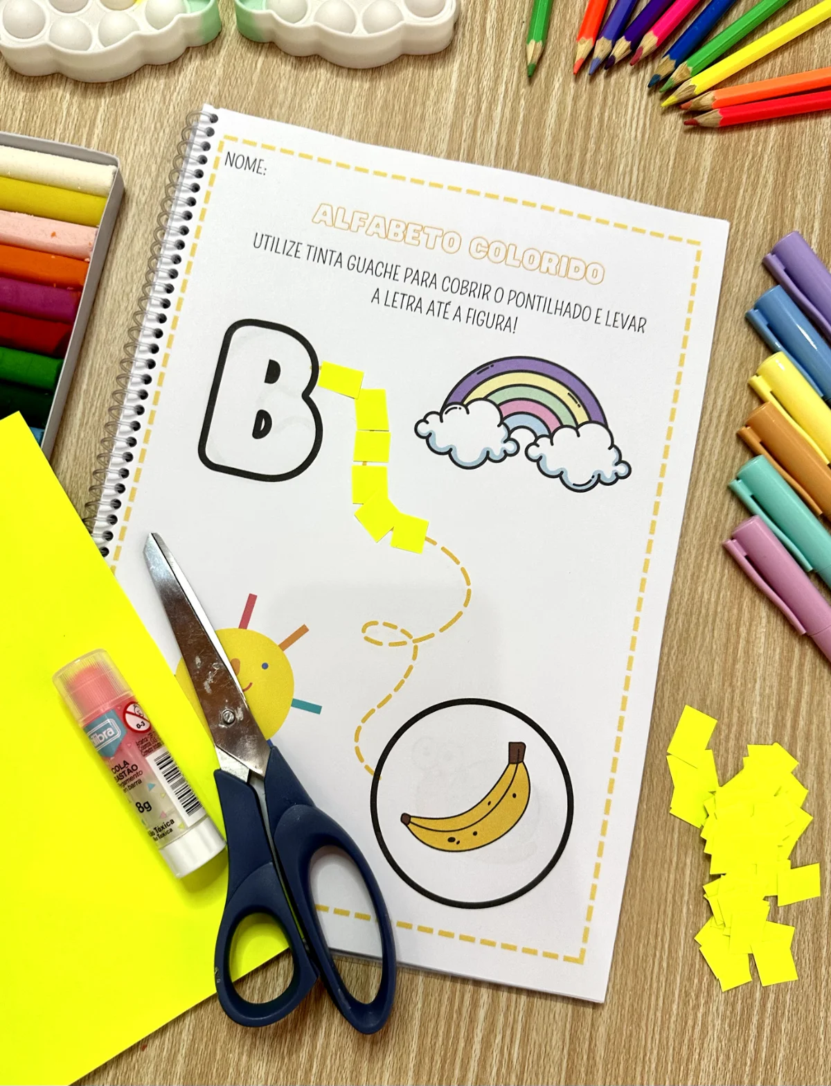 ALFABETO COLORIDO - EDUCAÇÃO INFANTIL E ENSINO FUNDAMENTAL — amostra 3: O arquivo Apostila Alfabeto Colorido inclui…