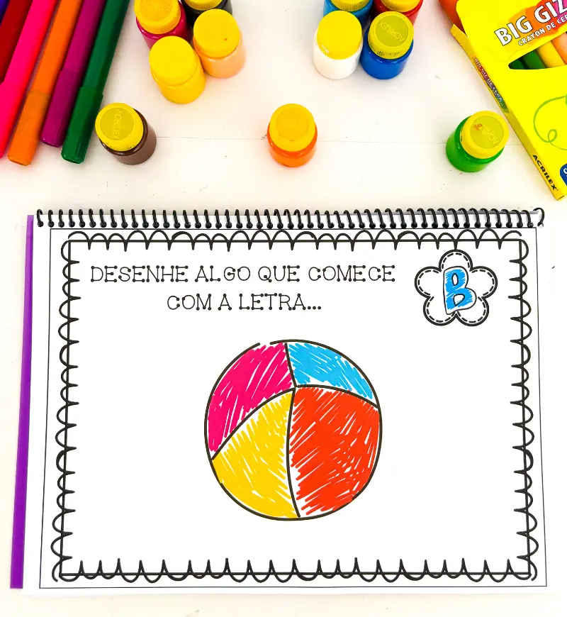 Alfabeto com Comandos: Atividades de Desenho para Imprimir — amostra 2: O que vem no material