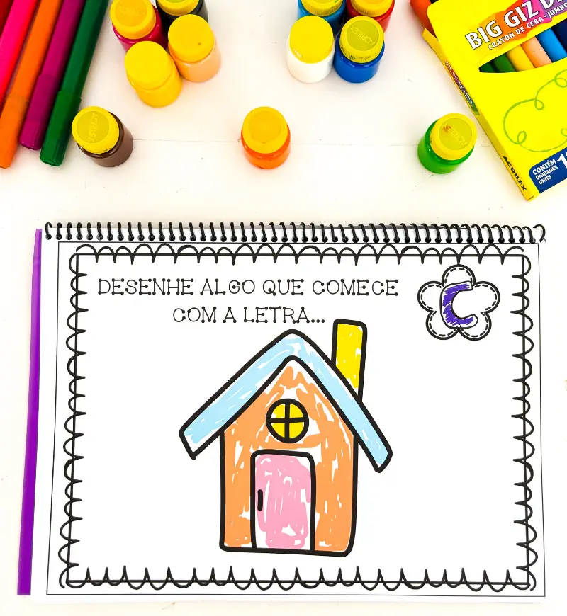 Alfabeto com Comandos: Atividades de Desenho para Imprimir — amostra 3: Como usar em sala de aula