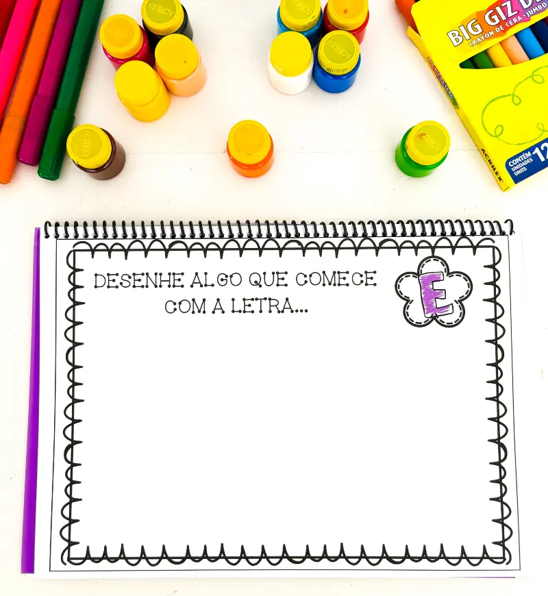 Alfabeto com Comandos: Atividades de Desenho para Imprimir — amostra 5: Explore letras e sons com desenhos guiados por…