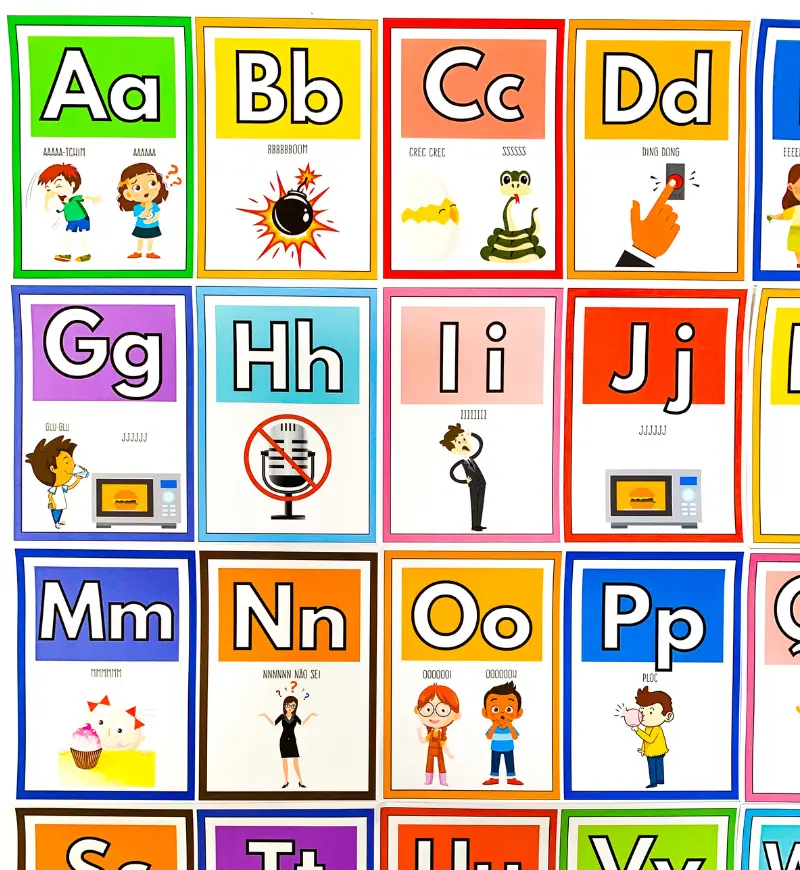 Alfabeto das Onomatopeias de Parede – PDF para Imprimir — amostra 2: Sobre o Alfabeto das Onomatopeias de Parede