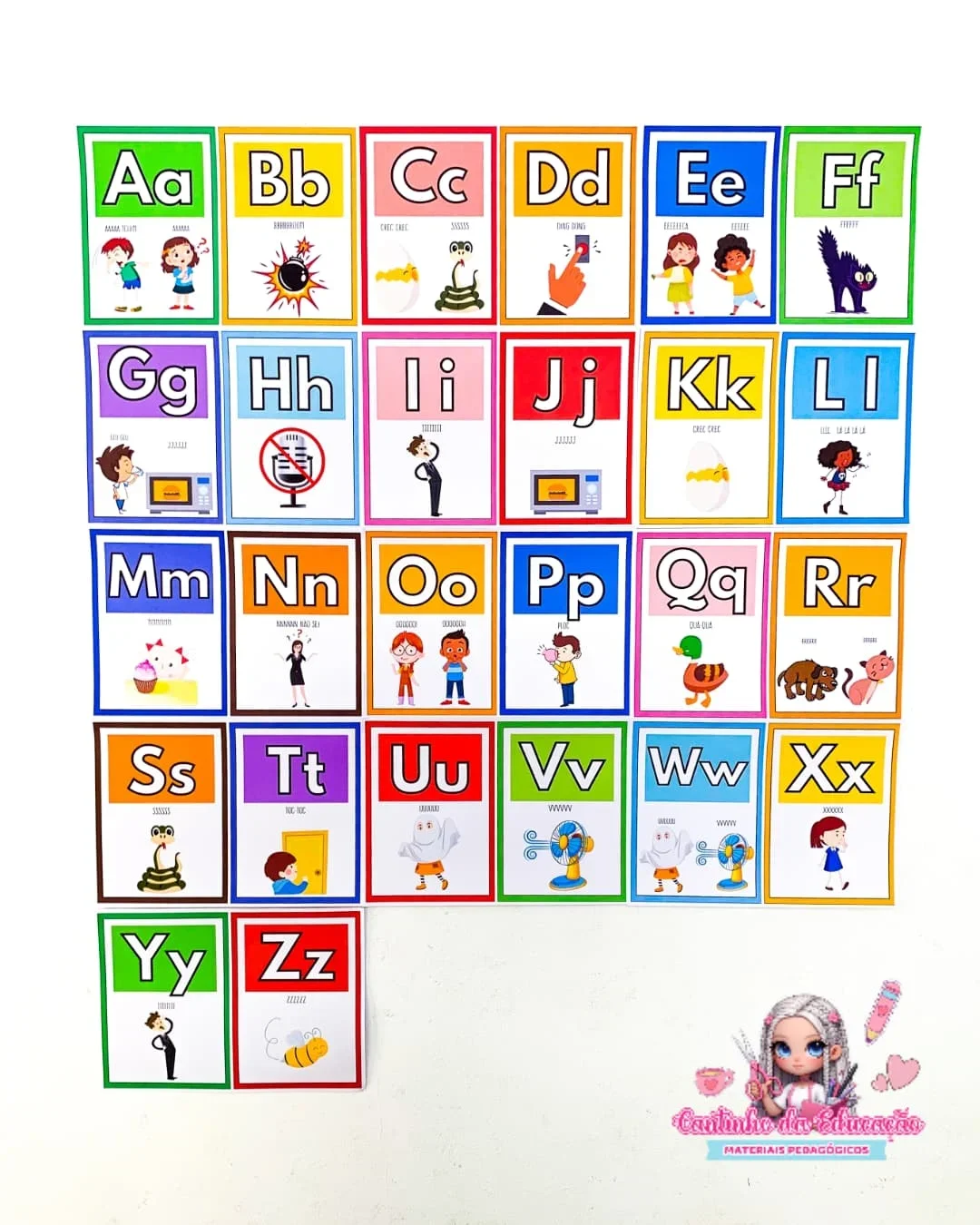 Alfabeto das onomatopeias – Material Pedagógico — Alfabetização para Educação Infantil: ✨ O Alfabeto de Parede das…