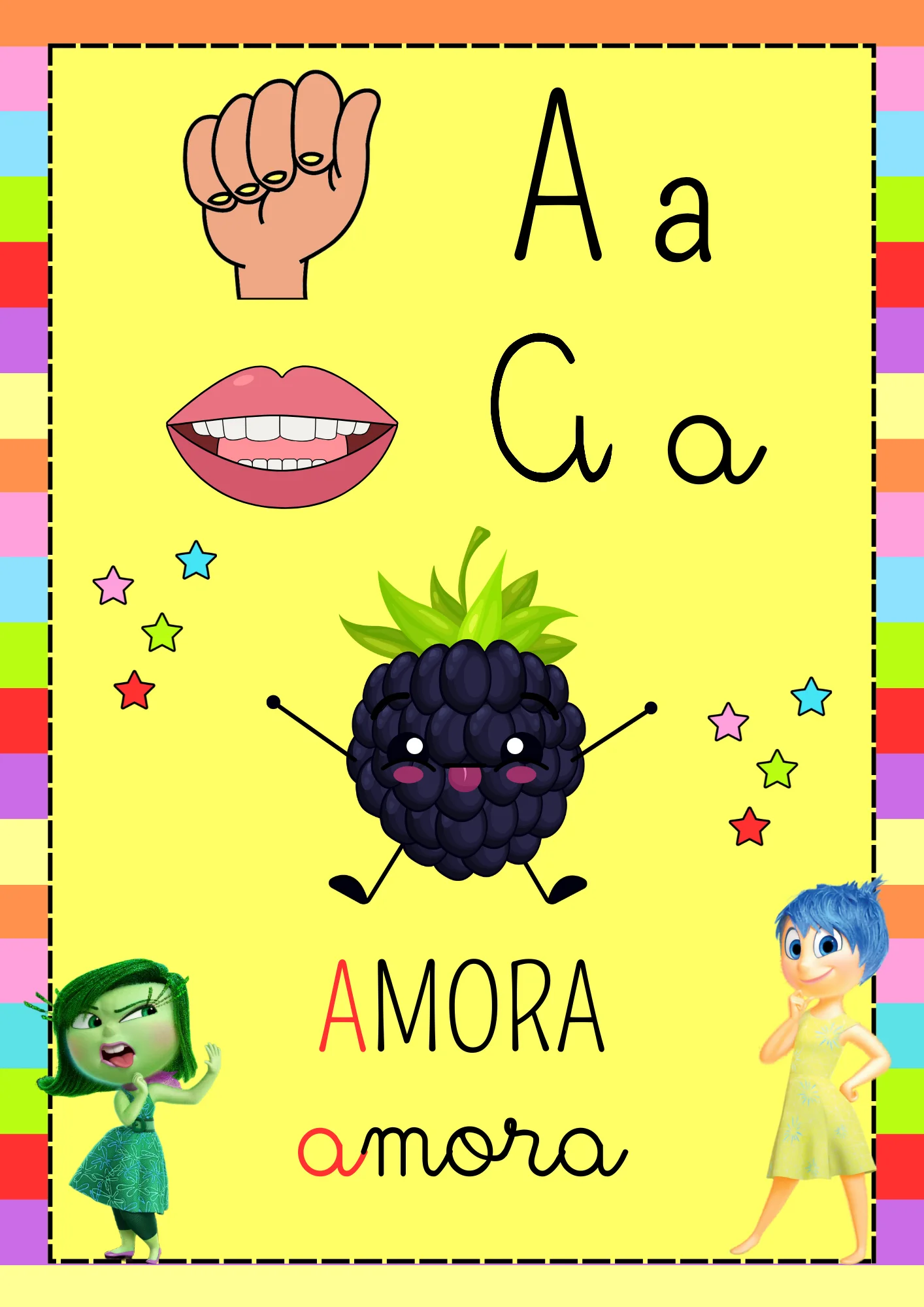 Alfabeto de Parede Divertidamente para Alfabetização — amostra 3: Alfabeto de parede Divertidamente com letras maiúsculas,…