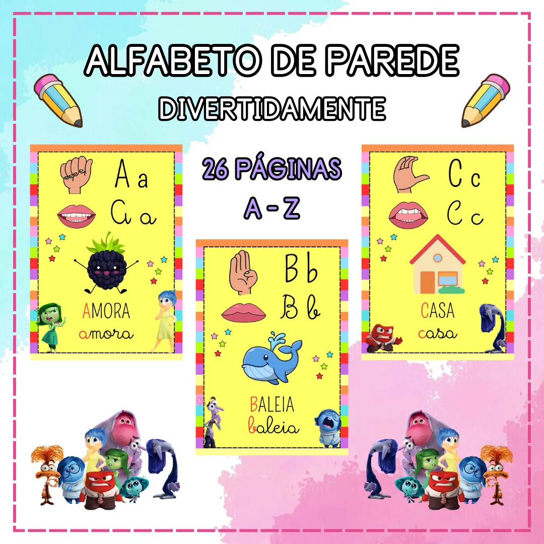 Alfabeto de Parede Divertidamente para Alfabetização — Alfabetização para Educação Infantil: Alfabeto de parede…