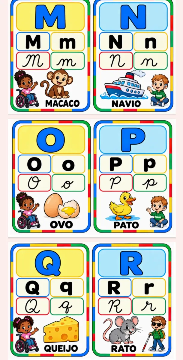 Alfabeto de Parede + Números de 1 ate10 - Tema Inclusão — amostra 4: Prof, chegou o recurso que faltava para uma…
