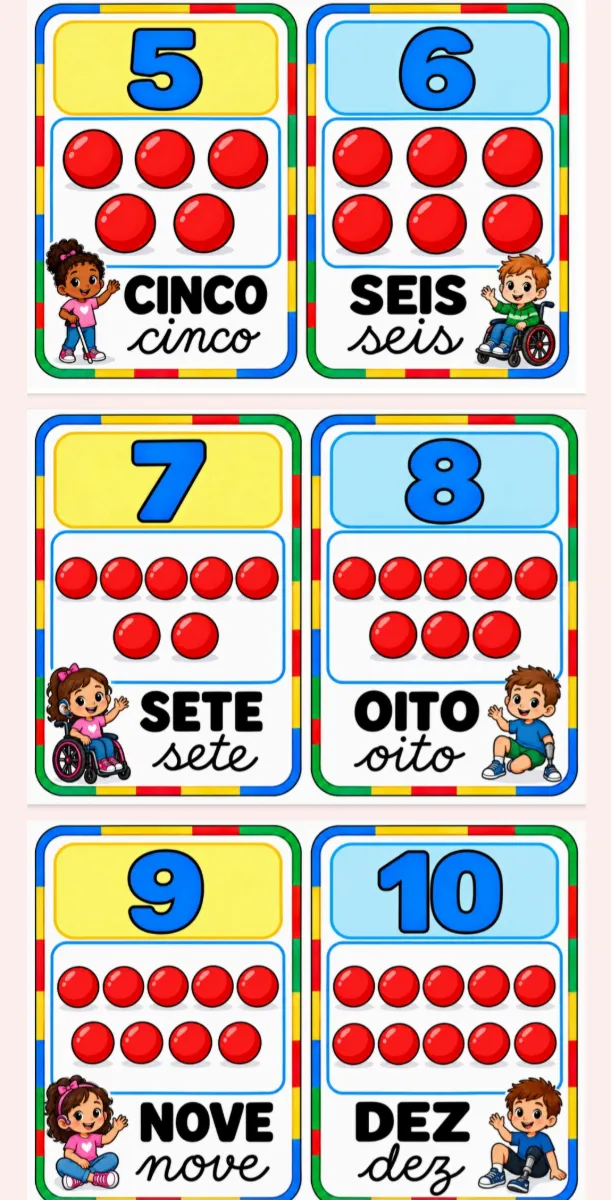 Alfabeto de Parede + Números de 1 ate10 - Tema Inclusão — amostra 7: Prof, chegou o recurso que faltava para uma…