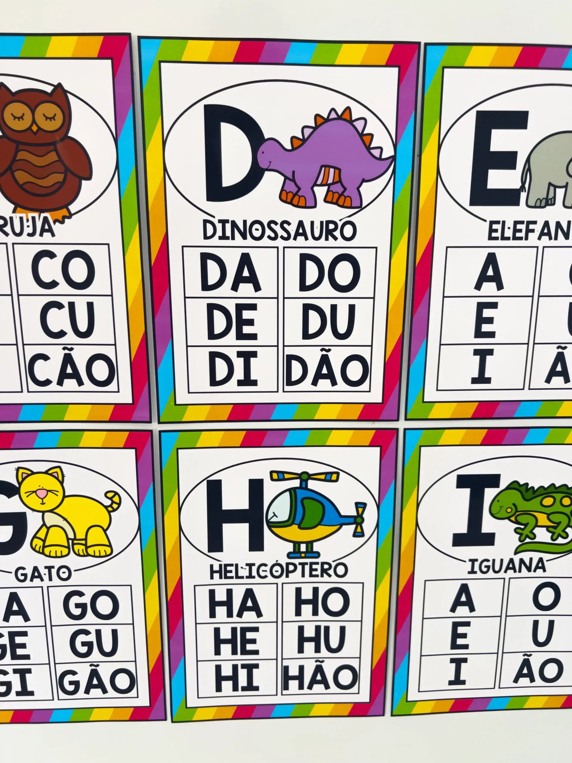 Alfabeto de parede para imprimir — amostra 2: Um apoio visual pronto para imprimir