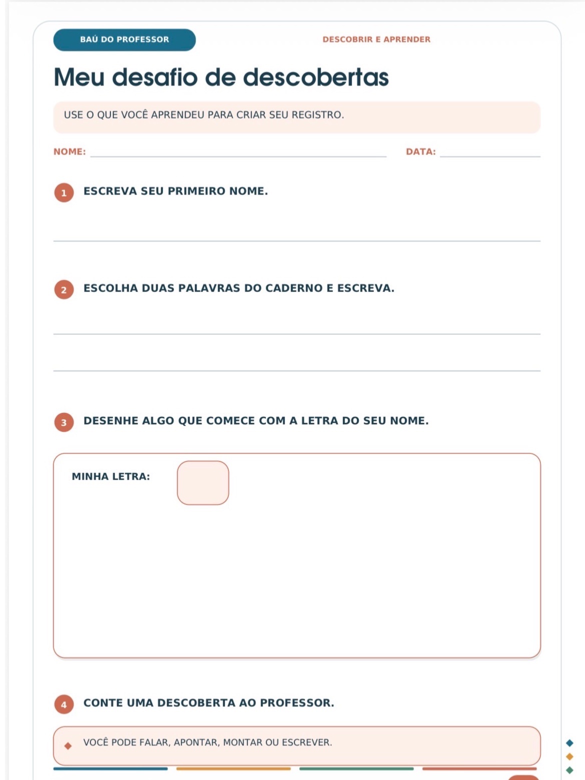 Alfabeto em Ação: Atividades de A a Z + Letras Móveis e Jogo — amostra 7: 45 páginas com atividades de A a Z, letras…