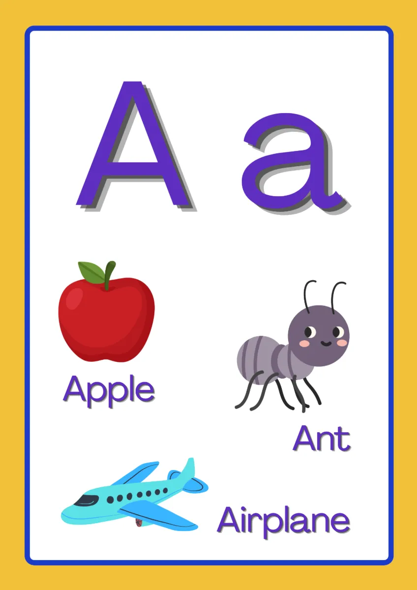Alfabeto em Inglês Flashcards The Alphabet Educação infantil — amostra 2: Flashcards divertidos e envolventes do alfabeto,…