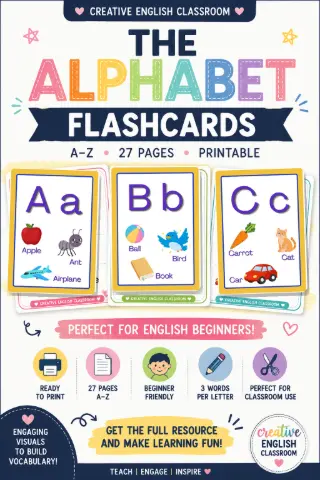 Alfabeto em Inglês Flashcards The Alphabet Educação infantil — capa do material