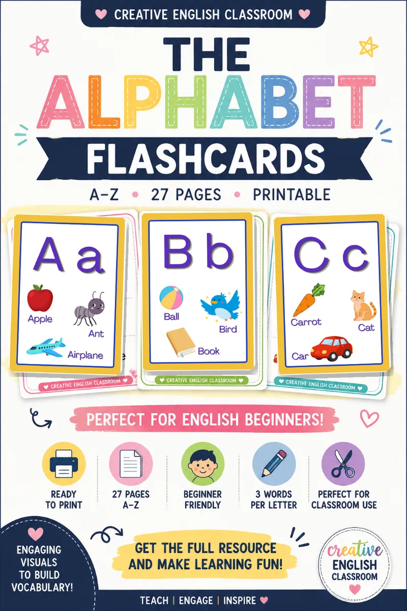 Alfabeto em Inglês Flashcards The Alphabet Educação infantil — Atividades para Educação Infantil: Flashcards divertidos e…