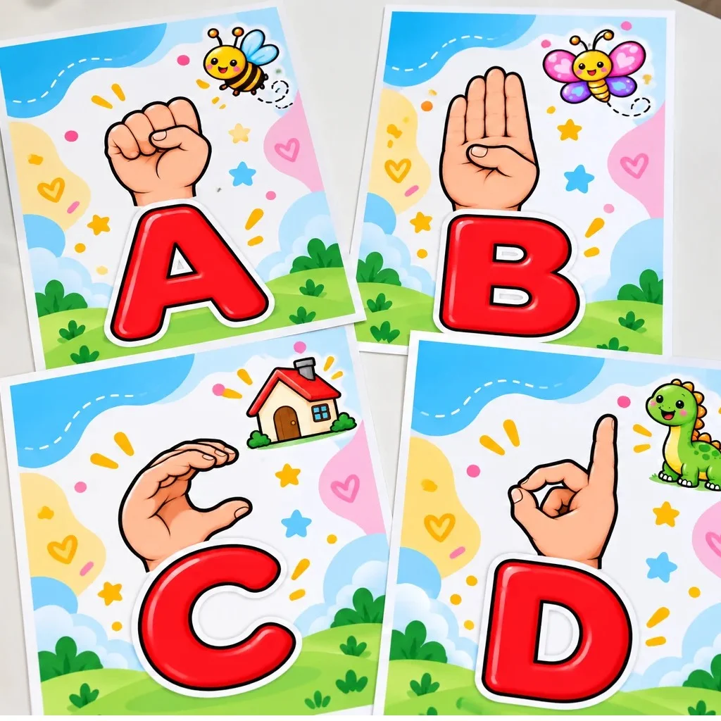 Alfabeto em Libras Ilustrado de A a Z – 26 Cartazes em PDF — amostra 3: Para quem é indicado?