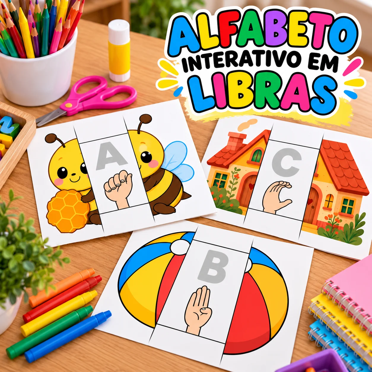Alfabeto em Libras para Imprimir – Recorte e Montagem em PDF — amostra 1: O QUE VOCÊ ENCONTRA NO MATERIAL? Alfabeto em Libras para Imprimir – Recorte e Montagem em PDF — amostra 1: O QUE VOCÊ ENCONTRA NO MATERIAL?