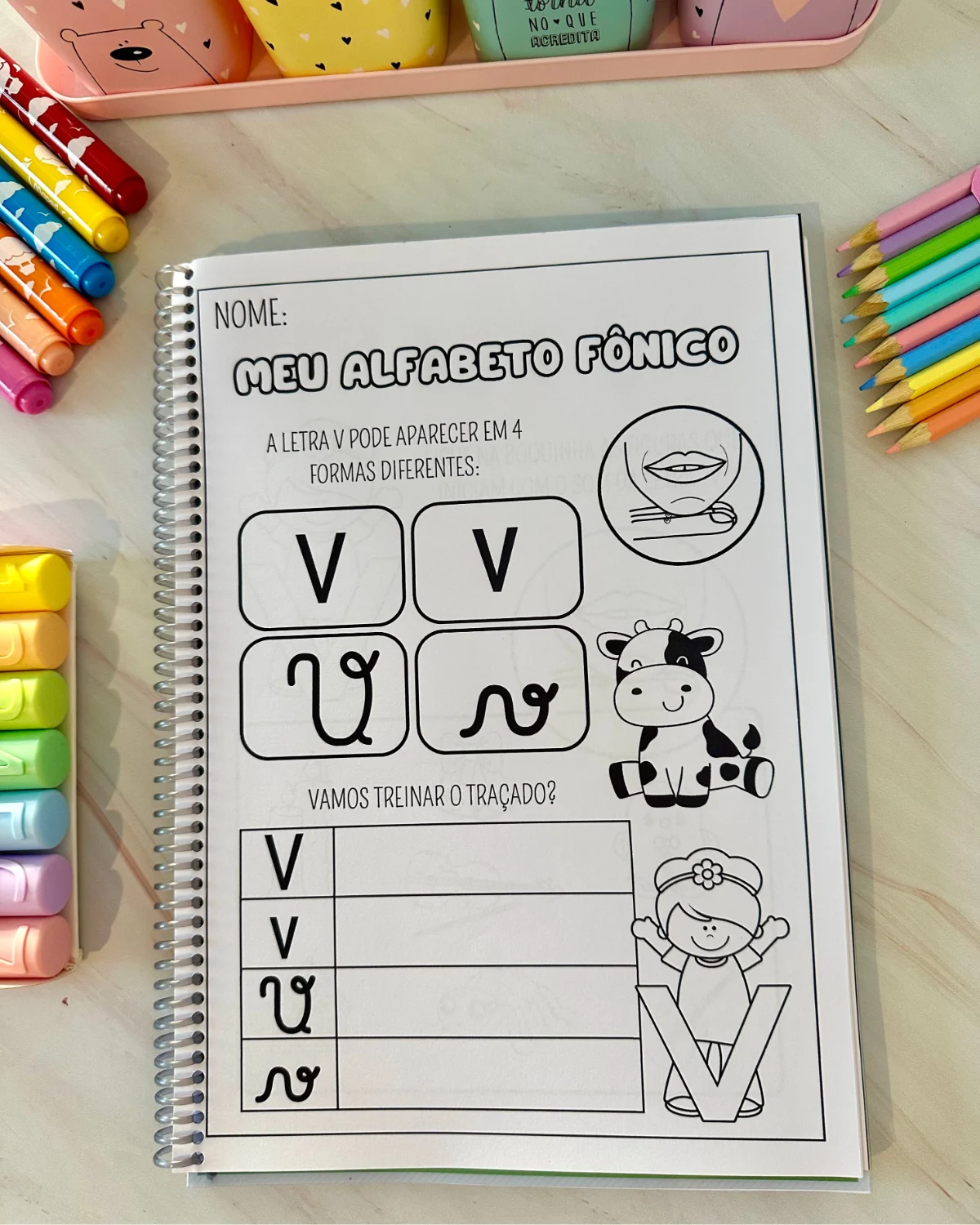 Alfabeto Fônico – Apostila para Alfabetização 78 Páginas — amostra 3: Apostila com 78 páginas de atividades para trabalhar…
