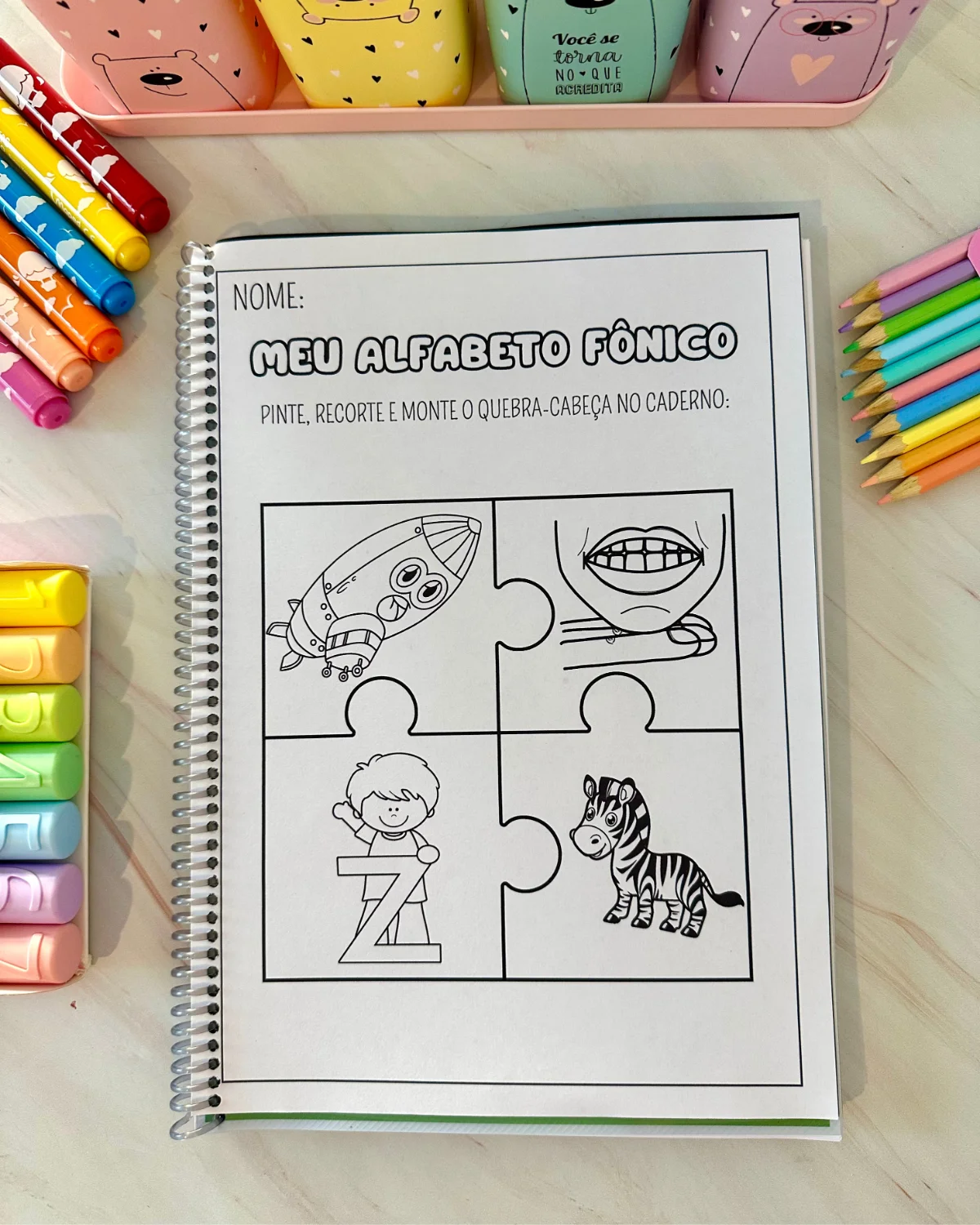 Alfabeto Fônico – Apostila para Alfabetização 78 Páginas — amostra 6: Apostila com 78 páginas de atividades para trabalhar…