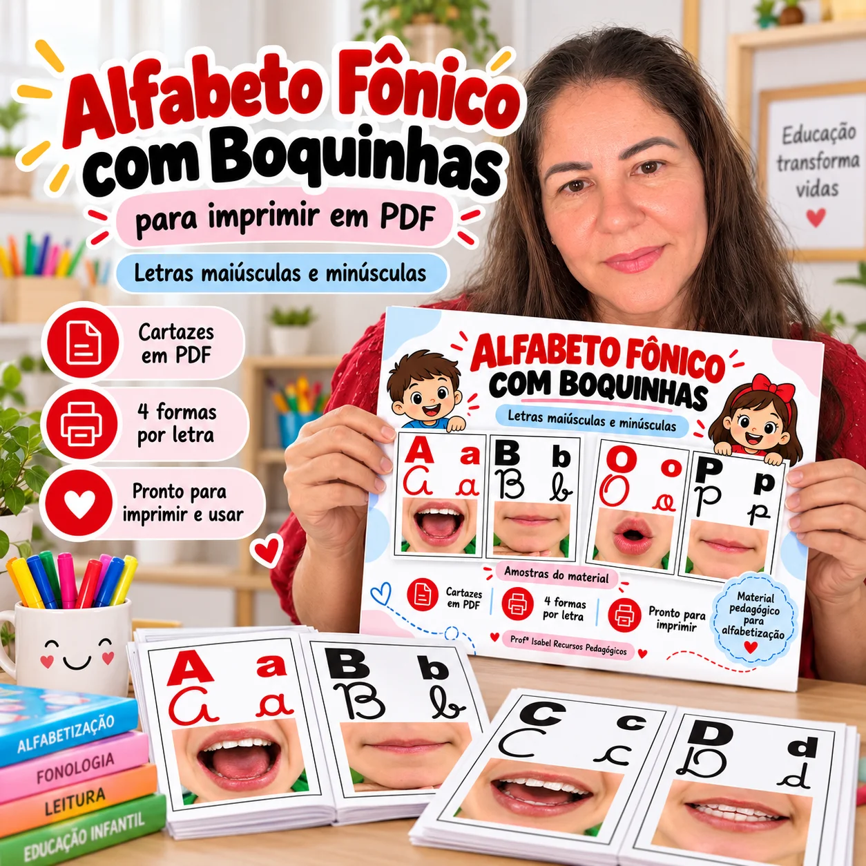 Alfabeto Fônico com Boquinhas para Imprimir em PDF — capa do material