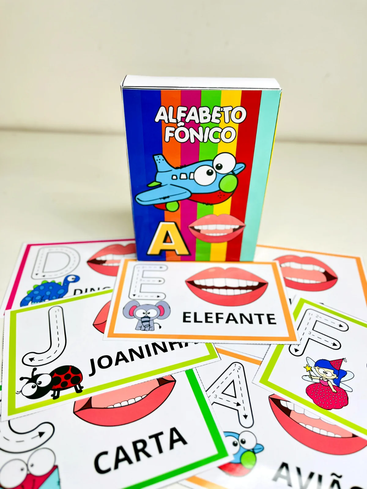 Alfabeto Fônico com Caixinha e Boquinhas em PDF — amostra 2: Fichas de letras, sons e boquinhas fonológicas para montar a…