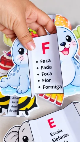 Alfabeto Ilustrado Interativo – Aprendendo as Letras | Alfabetização — amostra 6: Recurso pedagógico ilustrado com todas as…
