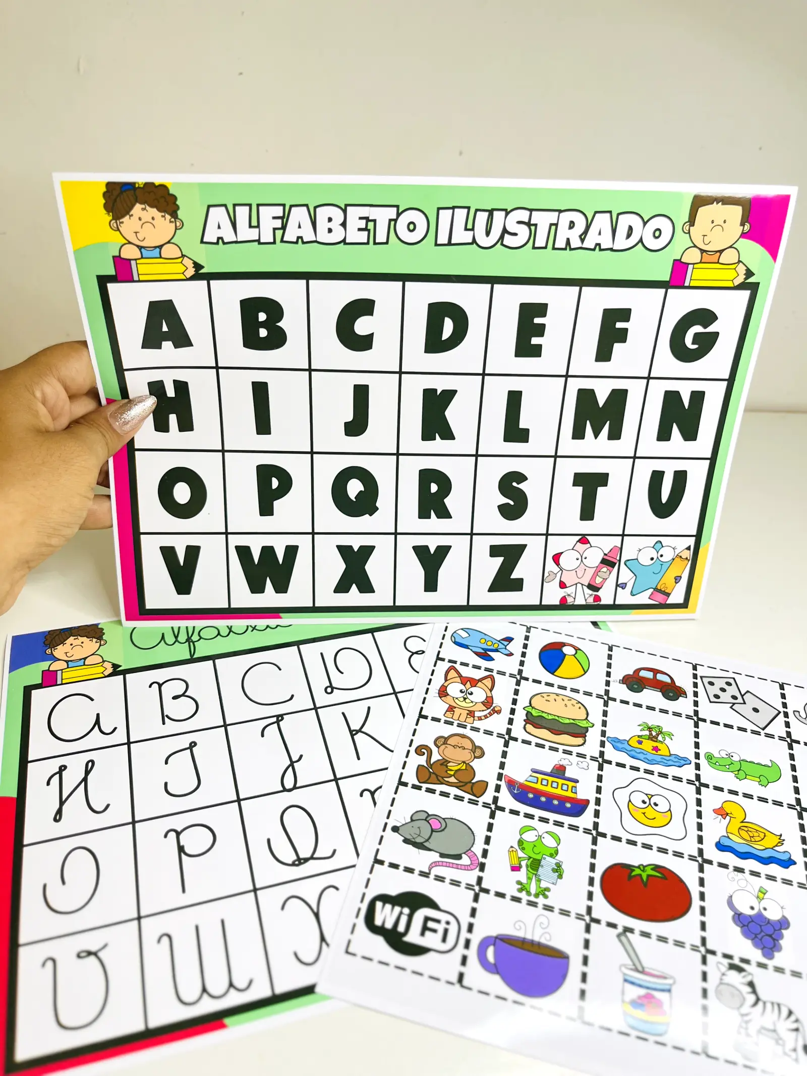 Alfabeto Ilustrado para Educação Infantil — amostra 1: Material com alfabeto ilustrado para apoiar atividades de…