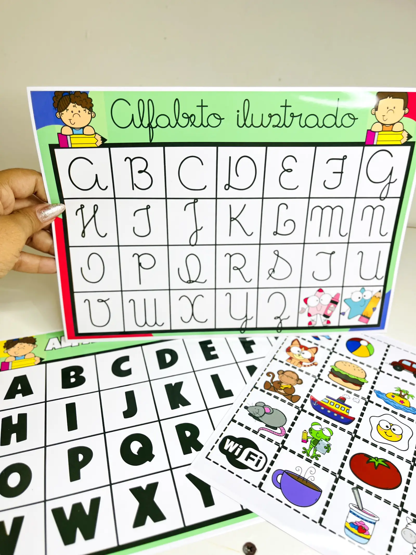 Alfabeto Ilustrado para Educação Infantil — amostra 2: Material com alfabeto ilustrado para apoiar atividades de…